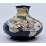 Moorcroft: A Moorcroft 'Quiet Waters' onion vase. Height approx 10.5cm. Marks to base. Condition: No