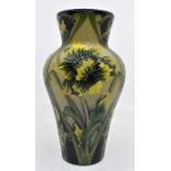 A Moorcroft Glencoyne Bay Daffodil vase, celadon ground designed by Kerry Goodwin, date 22/11/12,