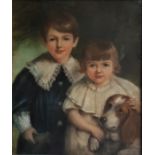 English School (19th century) Wyndham family interest, the boy to the left is Percy WYNDHAM , a