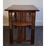 An art Nouveau Liberty table ,  early 20th century, having rectangular top and four "tulip"