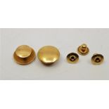 A pair of Victorian 18ct. gold dress buttons, by G H Johnstone & Co, assayed Birmingham 1900,