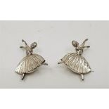 A pair of Frederick Massingham silver "ballerina" series earrings, marked for D H Phillips Ltd (