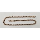 A 9ct. gold Belcher link chain, length 40cm. (13.8g)