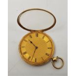 A Stauffer Cx. de Fond precious yellow metal ladies' pocket watch, key wind, having polished and