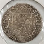 Poland/Duchy of Livonia: A Sigismund III Vasa silver 3 polker coin.