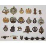 A collection of various military cap badges and others, together assorted civil badges. (qty)