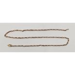 **AWAY**A 9ct. rose gold chain, length 40cm, (as found). (2.8g)