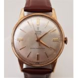 A 9ct. gold Rolex Tudor Royal gentleman's wrist watch, c.1965, manual movement, having signed