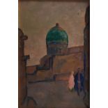 Attributed to Daniil Yakovlevich Cherkes (Russian 1899-1971), "Kalan Mosque 1964" No.117, oil on