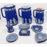 A collecton of 19th cent and later Wedgwood Jasperware