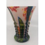 An early 20th art glass vase in the Loetz style
