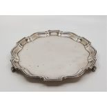 A silver circular salver, by Barker Brothers Silver Ltd, assayed Birmingham 1931, having stepped