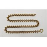 A 14ct. gold fancy link necklace, length 48.5cm. (21.3g)