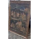 A  large 19th vent Indian goache study on silk framed