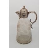 A Victorian silver mounted cut glass claret jug, by Elkington & Co Ltd, assayed London 1897,