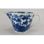 A Late eighteenth century blue and white transfer-printed Swansea Cambrian jug, c.1795. It is