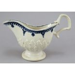 A late eighteenth century John Pennington, Liverpool moulded creamer, c. 1785-90. The lower