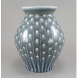 A Royall Lancastrian vase with Peacock feather-type pattern. Marked to the base. 18 cm tall. (1)