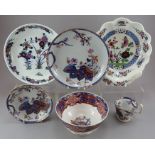 A group of early nineteenth century Spode blue and white transfer-printed and coloured wares, c.