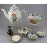 A group of late eighteenth, early nineteenth century ceramics, c. 1790-1810. To include: a small