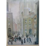 After L S Lowry " At the seaside", "VE Celebrations", "Hawkers Cart" Photo lithograph, 50 x 60cm the