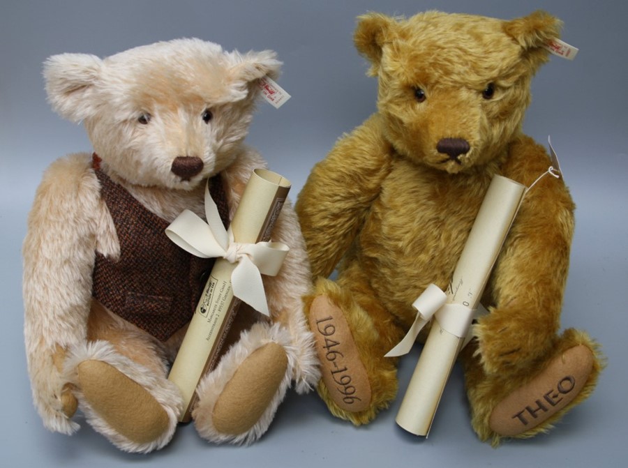 A Steiff 1946-1996 limited edition bear, 'Theo', 42 cms, together with a 1996 British Collector's