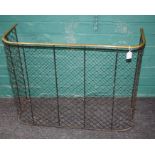 An early 19th century brass and wirework nursery fender 66 x 90 x 32 cms.