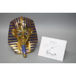 A Coalport bone china ltd edition 155/250  bust of "Tutankhamun" painted in colours with gilt