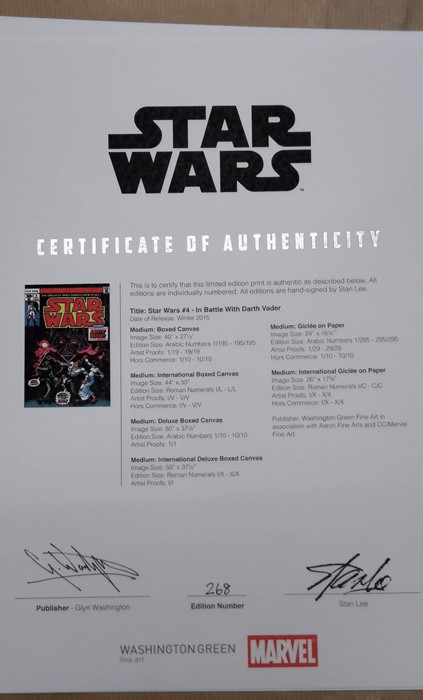 Marvel Star Wars Portfolio of 6. Signed by Stan Lee. All complete with original certificates of - Image 7 of 7