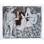 After Pablo Picasso, Two Women, 1962, Linocut, 27cm by 32.5cm. Provenance Goldmark Art