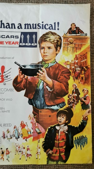 Movie poster for Oliver. Winner 6 Oscars version. Printed in England by W.E.Berry Ltd, Bradford. - Image 3 of 5