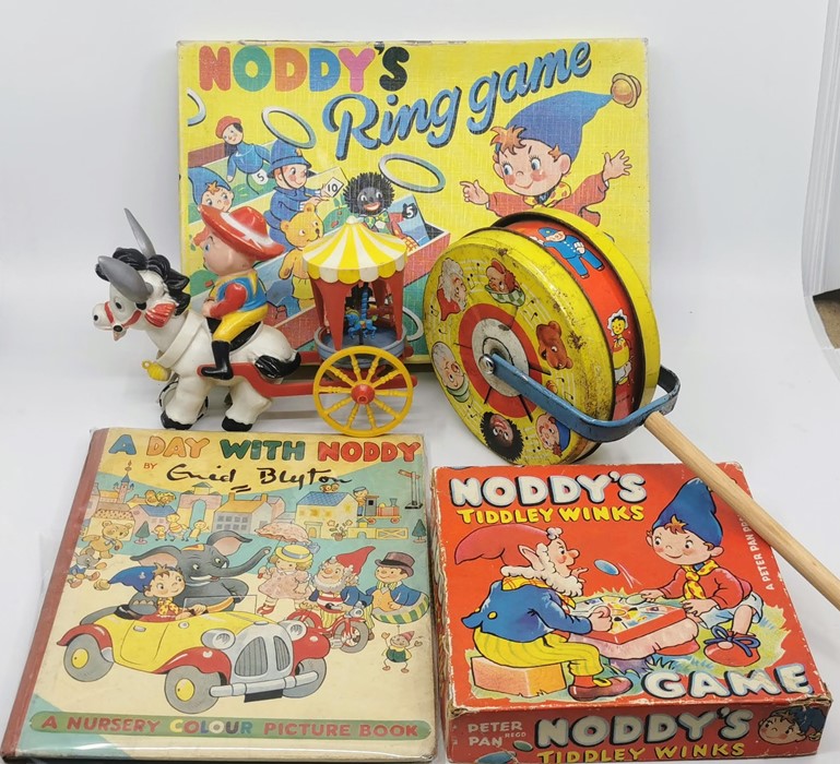 Noddy Interest. Noddy ring game, Carousel character, annual, tin and tiddlywinks.