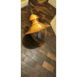 Interiors Lighting Interest. Large decorative ships light in polished copper. Provenance, From the
