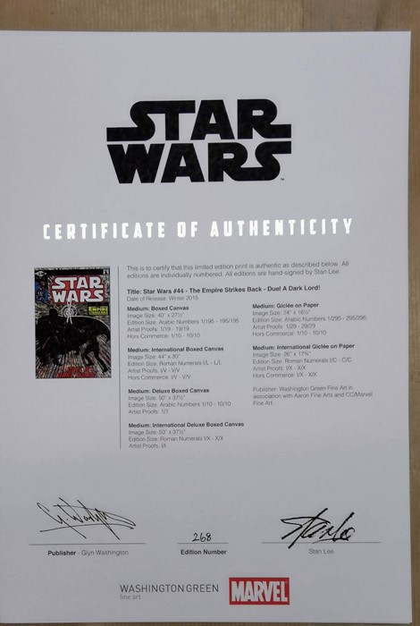 Marvel Star Wars Portfolio of 6. Signed by Stan Lee. All complete with original certificates of - Image 5 of 7