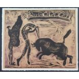 After Pablo Picasso, The Banderillas, 1962, Linocut, 27cm by 32.5cm. Provenance Goldmark Art