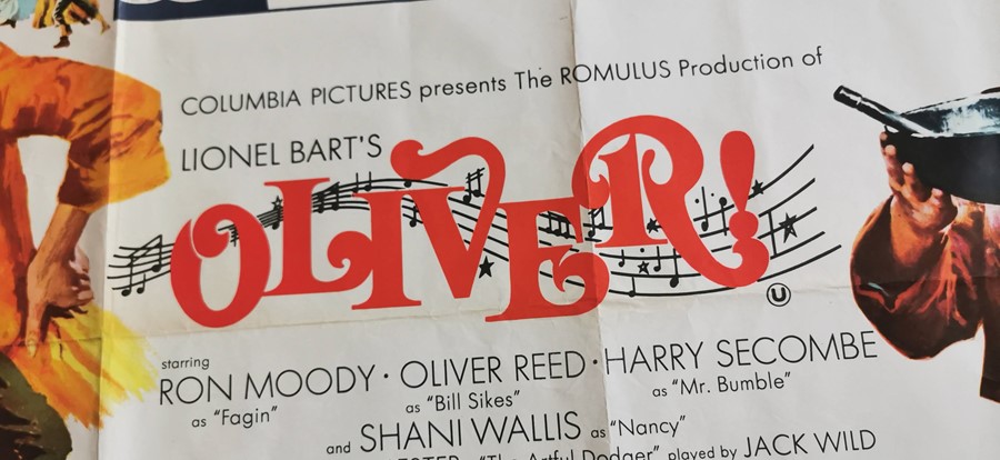 Movie poster for Oliver. Winner 6 Oscars version. Printed in England by W.E.Berry Ltd, Bradford. - Image 4 of 5