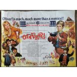 Movie poster for Oliver. Winner 6 Oscars version. Printed in England by W.E.Berry Ltd, Bradford.