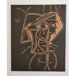 After Pablo Picasso, Female Bust, 1962, Linocut, 27cm by 22cm. Provenance Goldmark Art