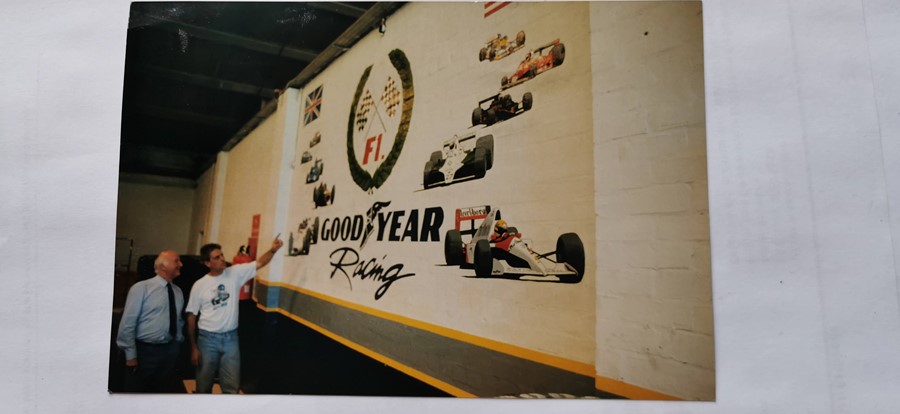 Formula 1 Interest. Ayrton Senna steering wheel. Imola. 1987 season. Presentation mounted awarded to - Image 4 of 5