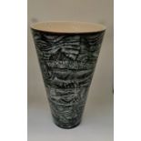 Poole Studio large fish vase by Tony Morris. Part of a series of fish designs. Height approx 45cm.