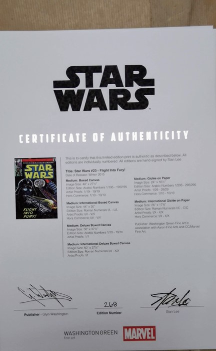 Marvel Star Wars Portfolio of 6. Signed by Stan Lee. All complete with original certificates of - Image 6 of 7