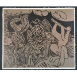 After Pablo Picasso, Dancing Satyrs and Flute Player, 1962, Linocut, 27cm by 32.5cm Provenance