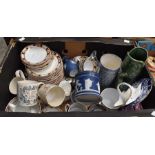 A collection of late 19th and early 20th Century tea wares and ceramics including mid 20th Century