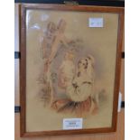 A 19th Century watercolour of a religious scene, signed H I Chalon 1837 l r, framed and glazed, 22