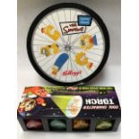 Kellogg’s rare Sales Representative’s merchandise promotional samples: Simpsons Bicycle wheel spoke