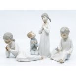 Two Nao figures one Lladro of children playing