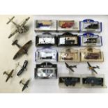 Die cast Aircraft to include Corgi and Dinky Spitfire Mk11, along with Lledo vehicles.