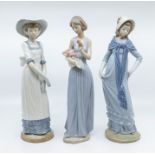 Three Nao figures of young ladies