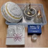 A collection of glass wares including a lemonade set, 1950's decanter and small glasses, Tutbury