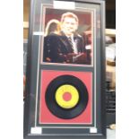 JERRY LEE LEWIS  - SIGNED PHOTO IN FRAME WITH ORIGINAL SUN RECORD `BREAK-UP